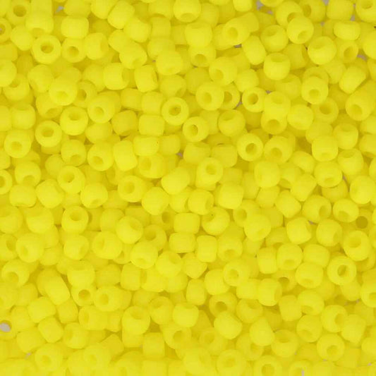11/0 Toho Seed Beads #42f Opaque Frosted Dandelion 250g Bag