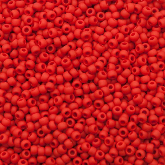 11/0 Toho Seed Beads #45AF Opaque Frosted Cherry 250g Bag