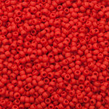 11/0 Toho Seed Beads #45AF Opaque Frosted Cherry 250g Bag