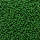15/0 Toho Seed Beads #47HF Opaque Frosted Pine Green 8-9g Vial