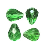K9 Glass Teardrop Beads 12x10mm Lime Green 10/pk