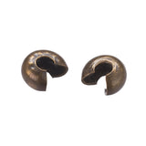 Crimp Cover 4mm Antique Brass 100/pk