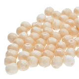 Fire Polished 4mm Round Chalk Beige Luster 40/Strand