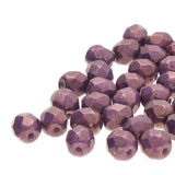 Fire Polished 6mm Round Vega On Chalk 25/Strand