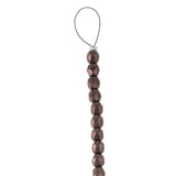 Fire Polished 4mm Round Jet Copper 40/Strand