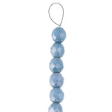 Fire Polished 8mm Round Chalk Blue Luster 20/Strand