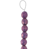 Fire Polished 8mm Round Vega On Chalk 20/Strand