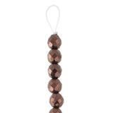 Fire Polished 8mm Round Jet Bronze 20/Strand