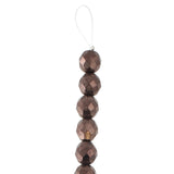 Fire Polished 8mm Round Jet Copper 20/Strand