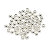 Round Metal Bead 6mm Silver Plated 50/pk