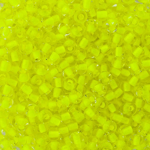 2/0 Czech Seed Beads #082 C/L Neon Yellow 20g