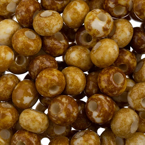 2/0 Czech Seed Beads #102 Op Travertine White 20g