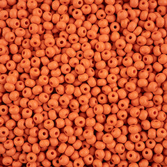 8/0 Czech Seed Beads #065 Permalux Matte Orange 22g