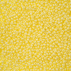10/0 Czech Seed Beads #131 Permalux Light Yellow 22g