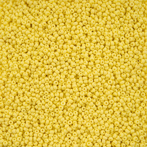 10/0 Czech Seed Beads #153 Permalux Matte Light Yellow 22g