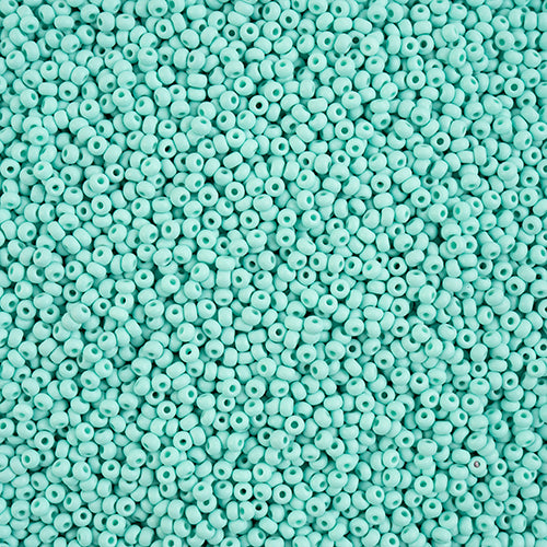 10/0 Czech Seed Beads #168 Permalux Matte Mint 22g