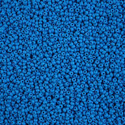 11/0 Czech Seed Beads #43182 Permalux Matte Blue 23g