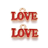 3/4" Love Enamel Metal Charm 5/pk