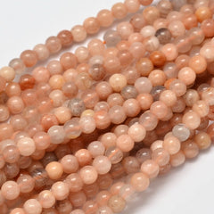 4mm Sunstone (Natural) Beads 15-16" Strand