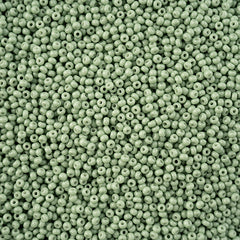 11/0 Czech Seed Beads #43251 Op Eucalyptus Chalk Solgel 23g
