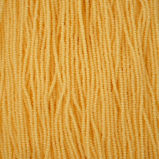 11/0 Czech Seed Beads #43256 Alabaster Yellow Solgel 6 Strand Hank