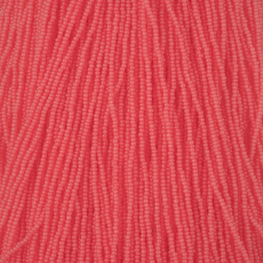 11/0 Czech Seed Beads #43258 Alabaster Pink Solgel 6 Strand Hank