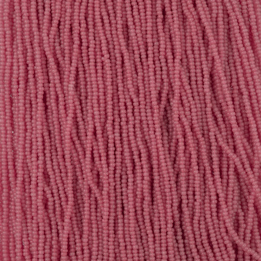 11/0 Czech Seed Beads #43260 Alabaster Dark Pink Solgel 6 Strand Hank