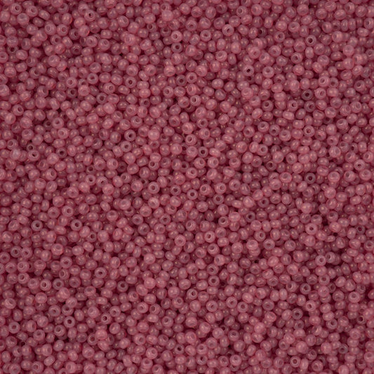 11/0 Czech Seed Beads #43260 Alabaster Dark Pink Solgel 23g