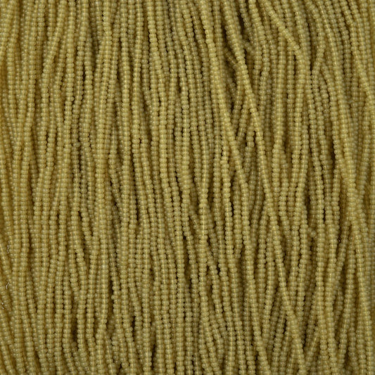 11/0 Czech Seed Beads #43269 Alabaster Mustard Solgel 6 Strand Hank