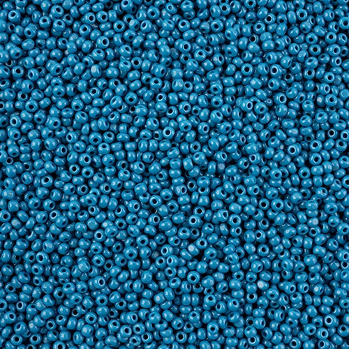 11/0 Czech Cut Seed Beads #37017 Opaque Dark Blue 13g