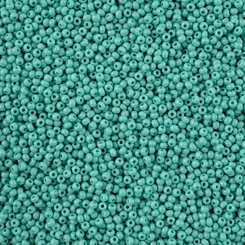 11/0 Czech Cut Seed Beads #37022 Opaque Turquoise 13g