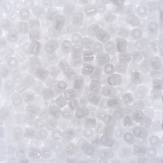 9/0 Czech 3-Cut Seed Beads Opaque Pearl White 13g