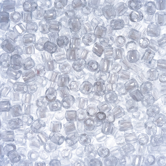 9/0 Czech 3-Cut Seed Beads Transparent Crystal Luster 13g