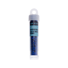 9/0 Czech 3-Cut Seed Beads Transparent Royal Blue S/L 13g