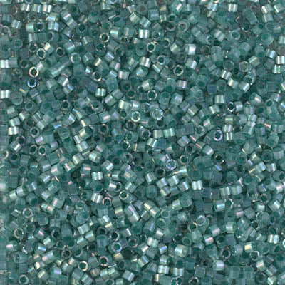 11/0 Delica Bead #1870 Silk Emerald AB Inside Dyed 5.2g