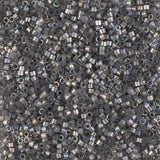 11/0 Delica Bead #1872 Silk Rustic Grey AB Inside Dyed 5.2g