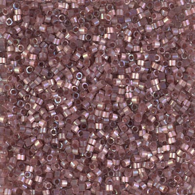 11/0 Delica Bead #1878 Silk Rose Topaz AB Inside Dyed 5.2g