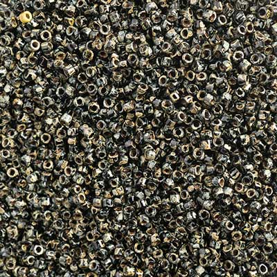 11/0 Delica Bead #2261 Op Picasso Smoky Black 5.2g