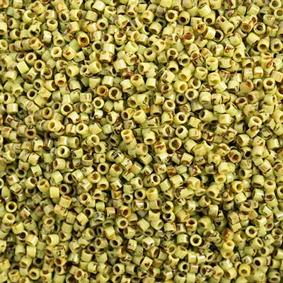 11/0 Delica Bead #2265 Op Picasso Green Chartreuse 5.2g