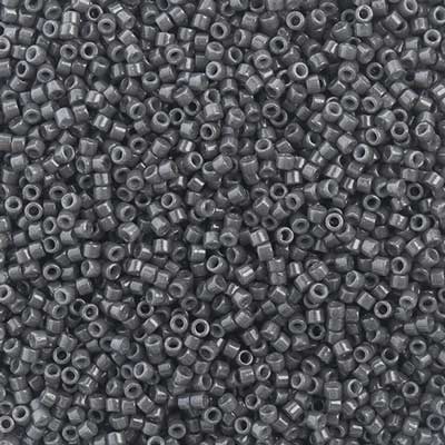 11/0 Delica Bead #2368 Op Duracoat Charcoal Grey Dyed 5.2g