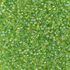 11/0 Delica Bead #2376 Fancy Lined Lime 5.2g