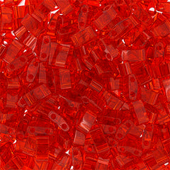 Half Tila Beads #0140 Transparent Red 5.2g