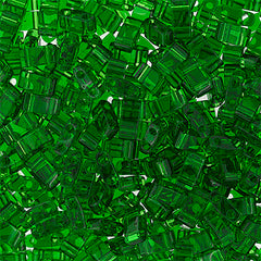 Half Tila Beads #0146 Transparent Light Emerald 5.2g