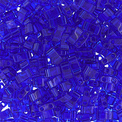 Half Tila Beads #0151 Transparent Ocean Blue 5.2g
