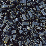 Half Tila Beads #0464 Light Gunmetal 5.2g
