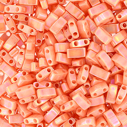 Half Tila Beads #0596 Op Peach AB 5.2g