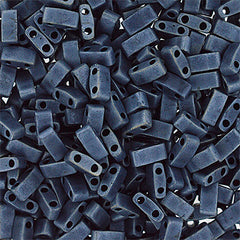 Half Tila Beads #2001 Op Matte Gunmetal 5.2g