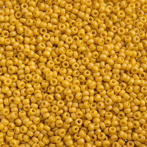 11/0 Miyuki Seed Beads #4692 Frosted Glazed Rainbow Yellow 22g