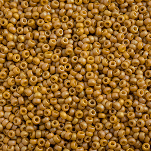 11/0 Miyuki Seed Beads #4693 Frosted Glazed Rainbow Mustard 22g