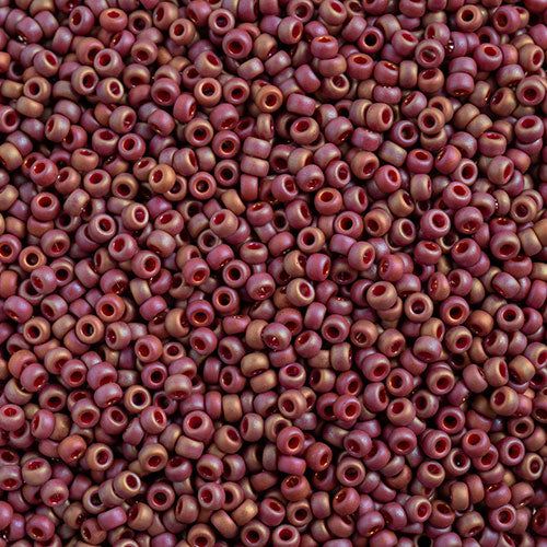 11/0 Miyuki Seed Beads #4696 Frosted Glazed Rainbow Rosewood 22g